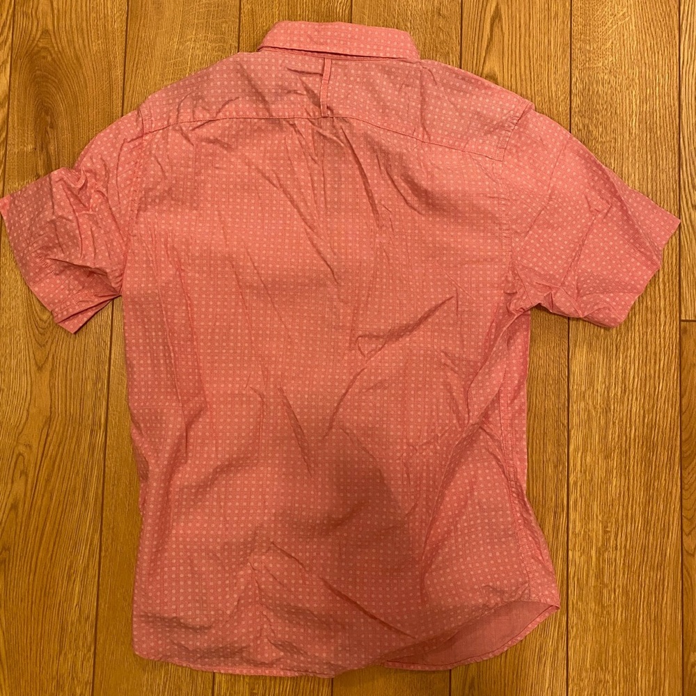 Banana Republic Luxe Stretch Poplin Button Down Shirt, Size Small, Light Red - Picture 5 of 5